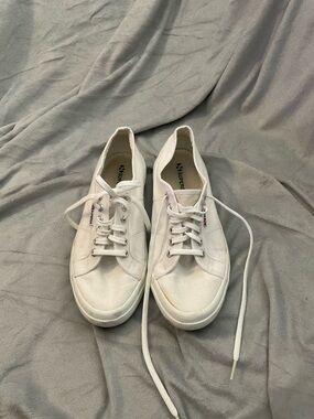 Superga White Canvas Low-Top Sneakers